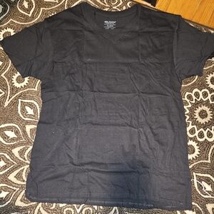 6 Gildan Black, Gray Short Sleeve Tee Shirts new